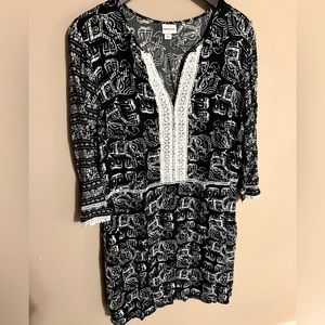 Elephant patterned dress size L Merona from Target